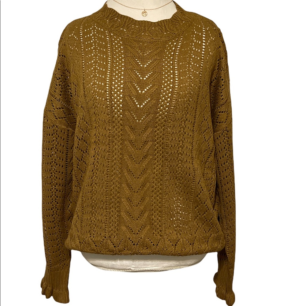 Crocheted crop sweater